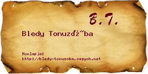 Bledy Tonuzóba névjegykártya